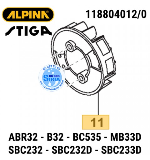 Volante Magnético Alpina Stiga ABR32 B32 BC535 MB33D SBC232 SBC233 160144