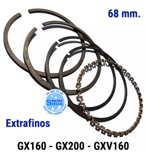Juego de Segmentos compatible GX160 GX200 GXV160 68 mm. Extrafinos 000586