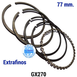 Juego de Segmentos compatible GX270 77 mm. Extrafinos 000594