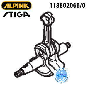 Cigüeñal Alpina Stiga ABR26J AMT26 ATR26J B26J BC330 BG26CBTH MT26 MT330 SB250D SBC226J SBC227 SGT226J SMT226 ST250J T26J TB2...