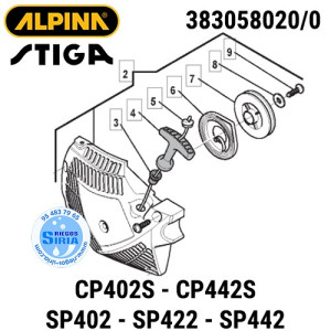 Arrancador Completo Alpina Stiga CP402S CP442S SP402 SP422 SP442 160156