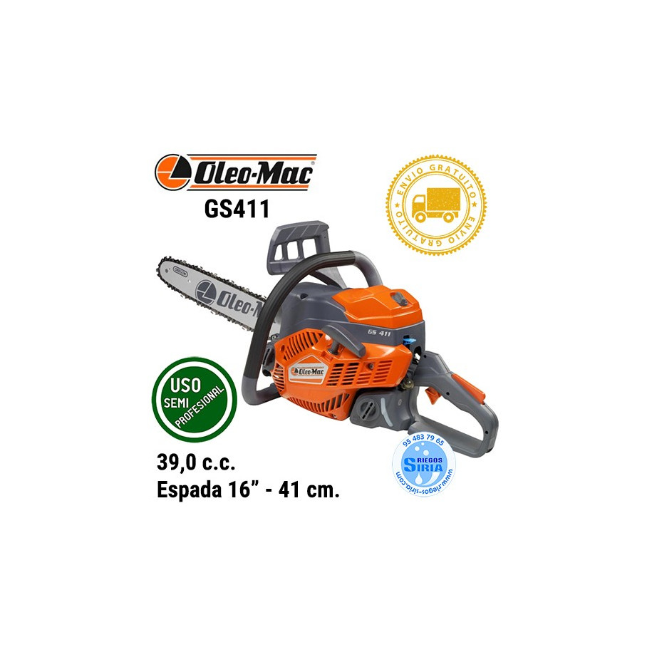 Motosierra Gasolina Oleo Mac 39,0 c.c. 41cm. GS411 GS411