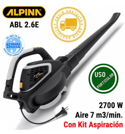 Soplador y Aspirador Eléctrico Alpina 2700W 7m3/min ABL2.6E 255260004/A20