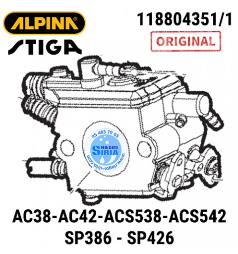 Carburador Original AC38 AC42 ACS538 ACS542 SP386 SP426 160191