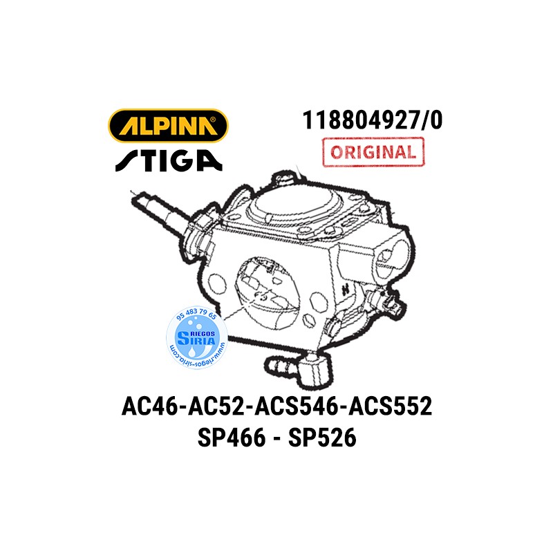 Carburador Original AC46 AC52 ACS546 ACS552 SP466 SP526 160192