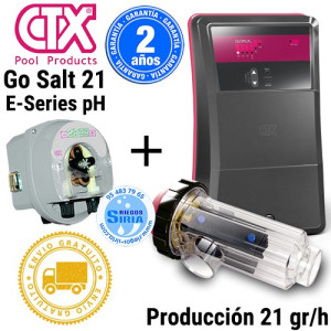 Clorador Salino CTX Go Salt 21 + Bomba CTX E-Series pH 70287+68264