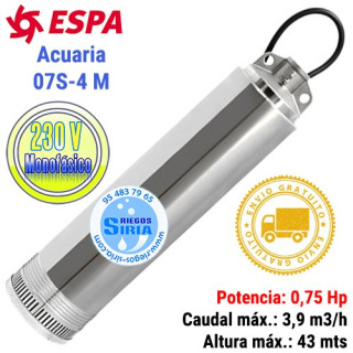 Bomba de Agua Sumergible Espa Acuaria 07S 4 M 209122