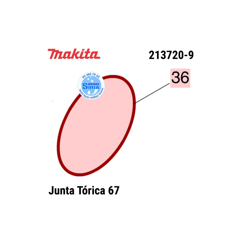 Junta Tórica 67 Original Makita 213720-9 213720-9