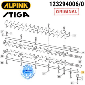 Soporte Cuchillas Inferior Original AHT60 H60 HTC550 HTJ550 SHJ550 SHP60 140047