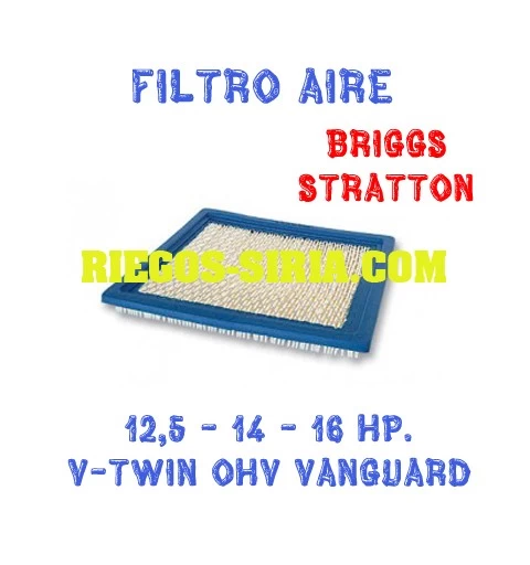 Filtro de Aire adaptable Briggs Stratton 12,5 14 16 Hp. V-Twin 010044