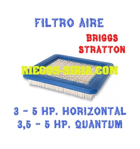 Filtro de Aire adaptable Briggs Stratton 3-5 Hp. y 3,5-5 Hp. Quantum 010054