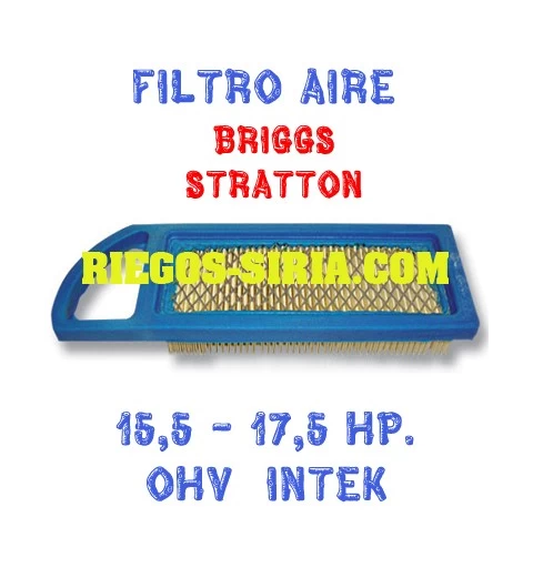 Filtro de Aire adaptable Briggs Stratton 15,5 - 17,5 Hp. OHV Intek 010047