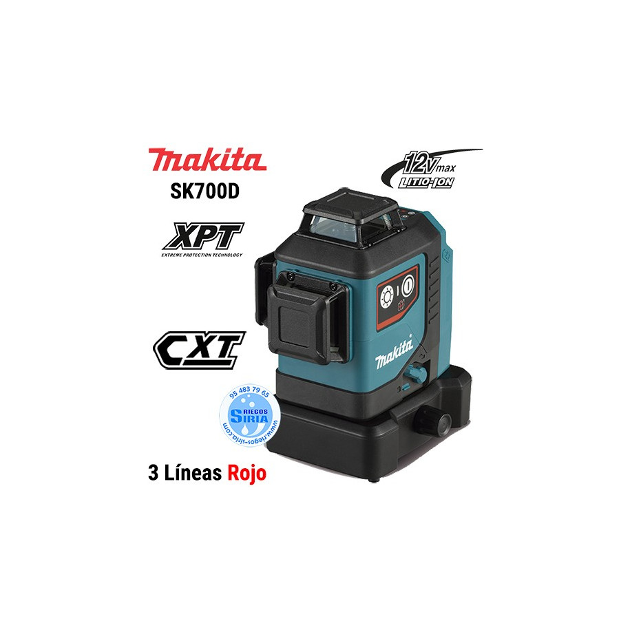 Nivel Láser Makita 12V CXT 3 Líneas Rojo SK700D SK700D