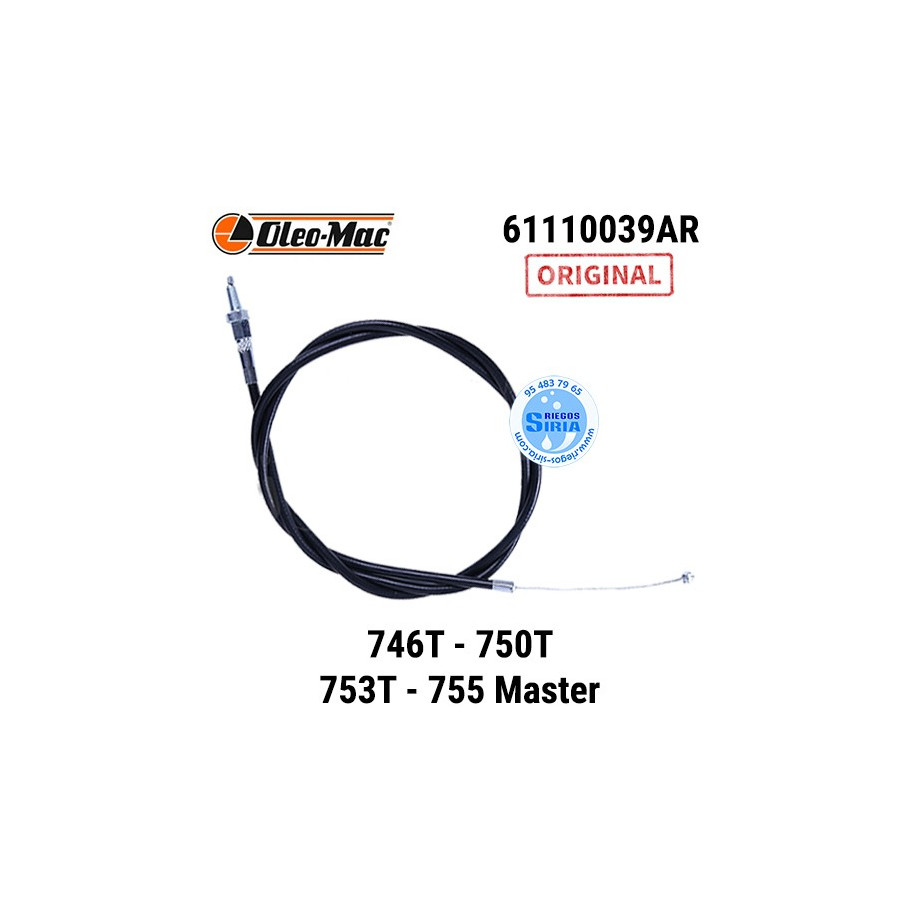 Cable de Acelerador Original Oleo Mac 746T 750T 753T 755 Master 1014mm 090312