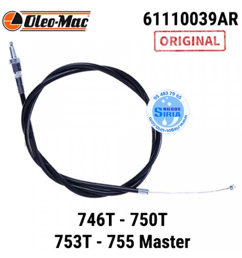 Cable de Acelerador Original Oleo Mac 746T 750T 753T 755 Master 1014mm 090312