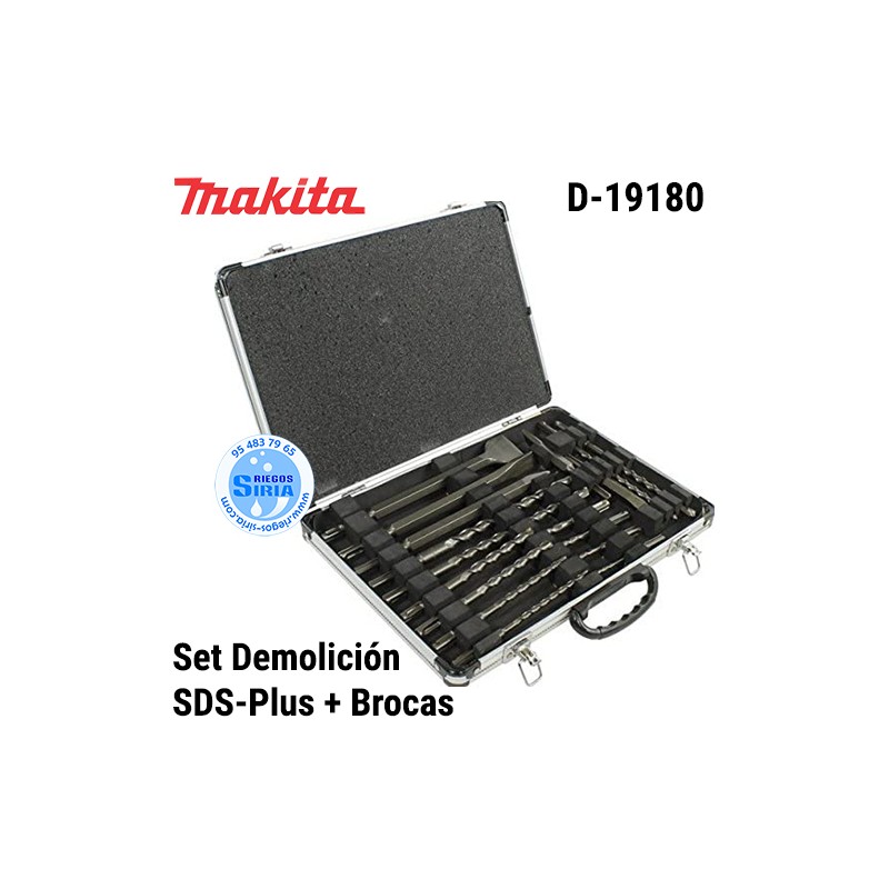 Set de Demolición SDS-Plus + Brocas Makita D-19180 D-19180