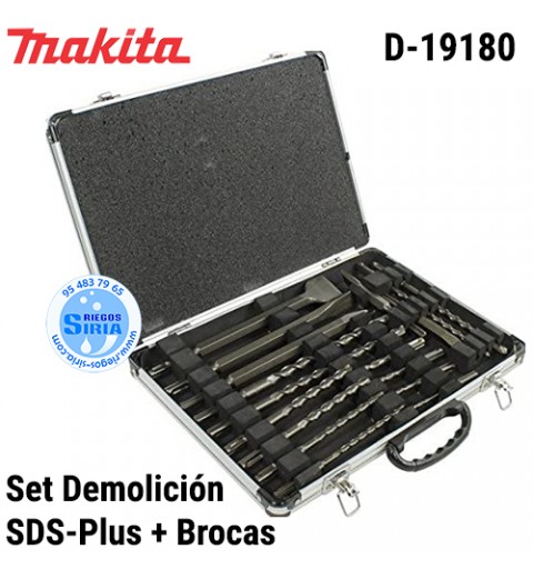 Set de Demolición SDS-Plus + Brocas Makita D-19180 D-19180