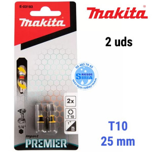 Punta Torsión Premier Makita T10 25mm (2pc) E-03193