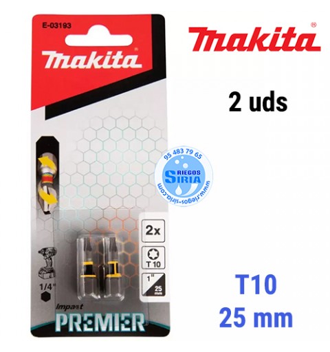 Punta Torsión Premier Makita T10 25mm (2pc) E-03193