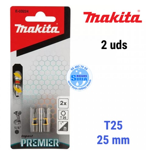 Punta Torsión Premier Makita T25-25mm (2pc) E-03224