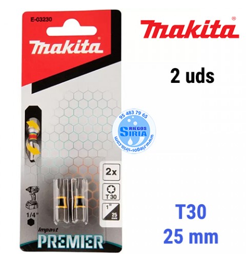 Punta Torsión Premier Makita T30 25mm (2pc) E-03230