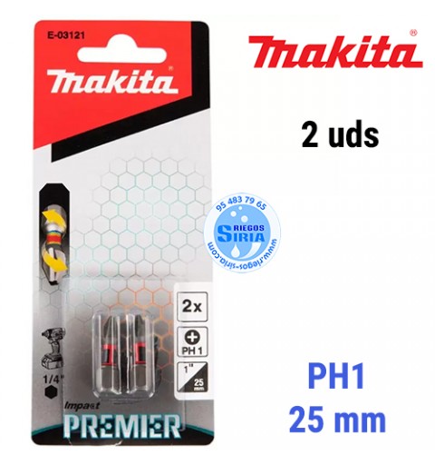 Punta Torsión Premier Makita PH1 25mm (2pc) E-03121