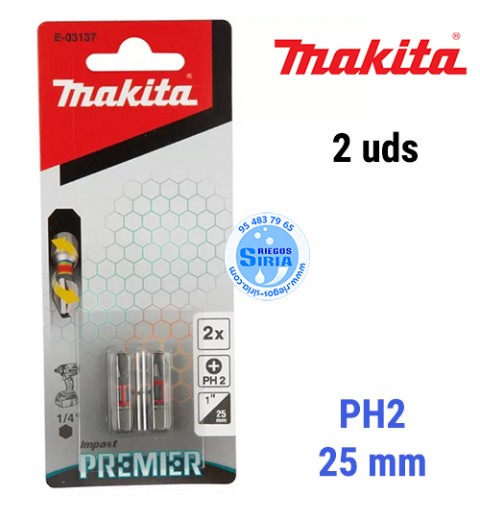 Punta Torsión Premier Makita PH2-25mm (2pc) E-03137