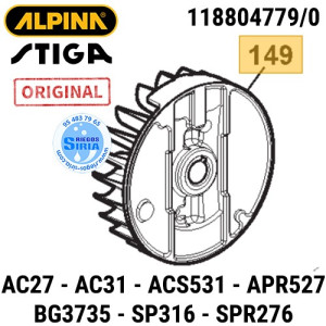 Volante Magnético Original AC27T AC27TC AC31 AC31C ACS531 ACS531C APR527 APR527C BG3735 E2730 SP316 SP316C SPR276 SPR276C 160115