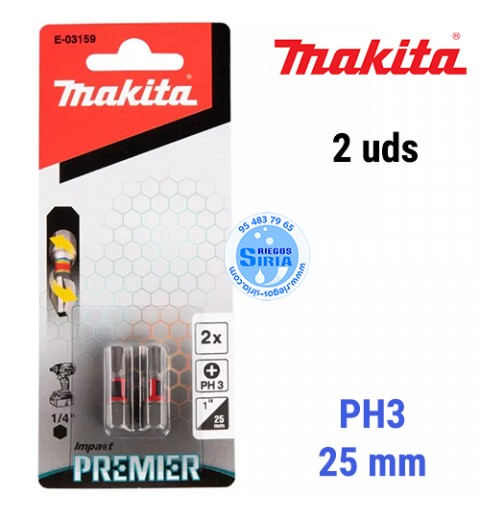 Punta Torsión Premier Makita PH3-25mm (2pc) E-03159