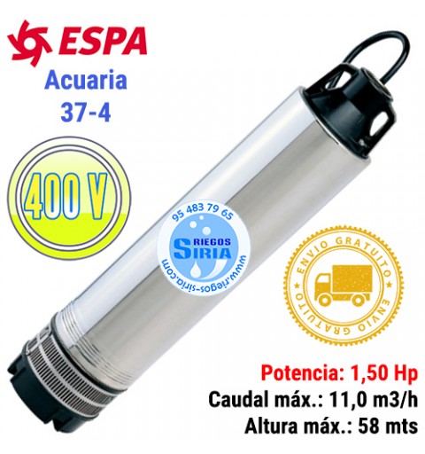 Bomba de Agua Sumergible Espa Acuaria 37 4 400V 135379