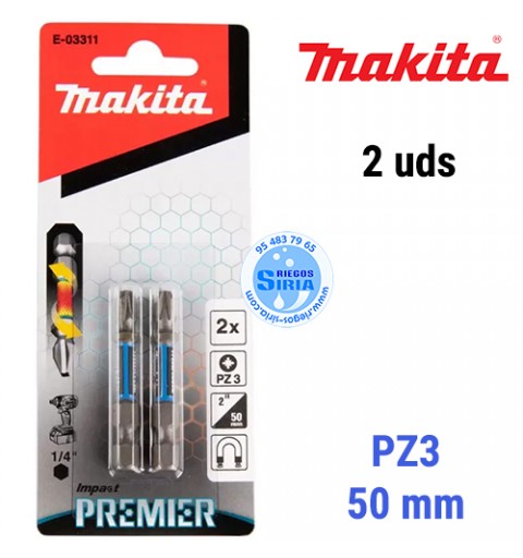 Punta Torsión Premier Makita PZ3-50mm (2pc) E-03311