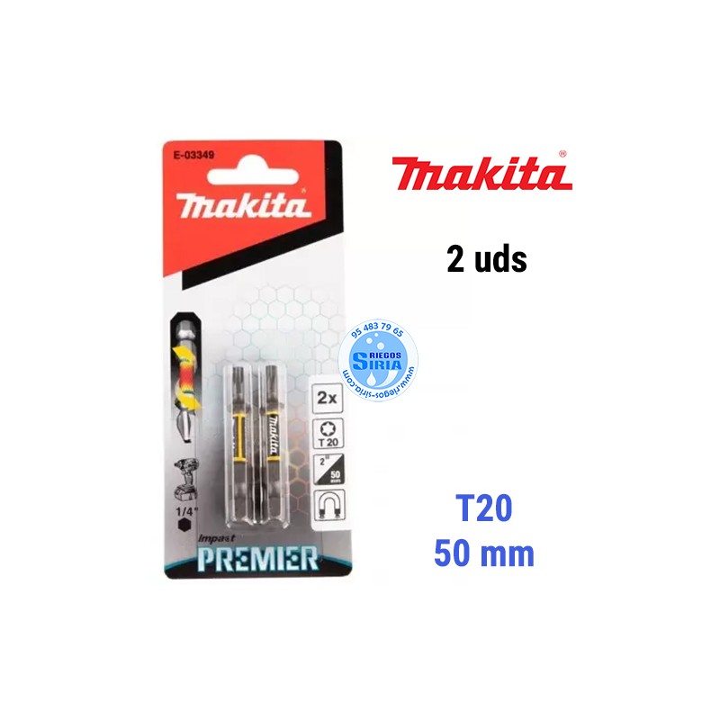 Punta Torsión Premier Makita T20-50mm (2pc) E-03349