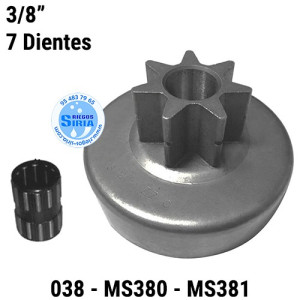 Piñón Cadena 3/8" Fijo 7 Dientes compatible 038 MS380 MS381 120166