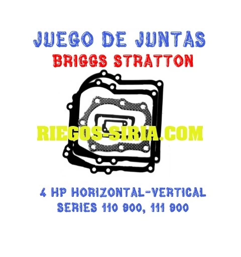 Juego juntas compatible B&S 4 Hp horizontal y vertical series 110900 111900