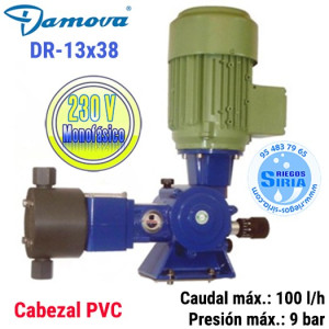 Bomba Dosificadora Pistón Cabezal PVC 100 l/h 230V II DR1338CM