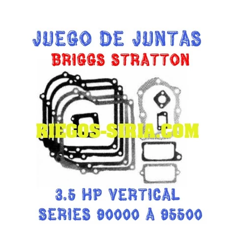 Juego juntas compatible B&S 3,5 Hp vertical series 90000 y 95500 010079