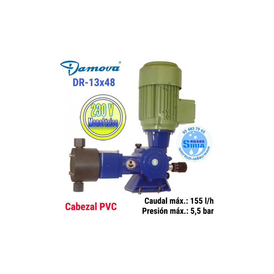 Bomba Dosificadora Pistón Cabezal PVC 155 l/h 230V II DR1348CM