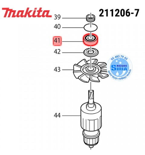 Rodamiento 6202 LLB Original Makita 211206-7 211206-7