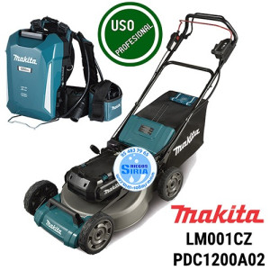 Cortacésped 40Vmax BL LM001CZ + Batería de Mochila Makita 33,5Ah PDC1200A02 LM001CZ+PDC1200A02