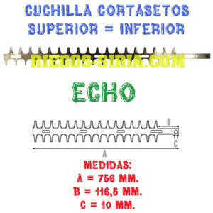 Cuchilla cortasetos Echo 756 mm. 140024