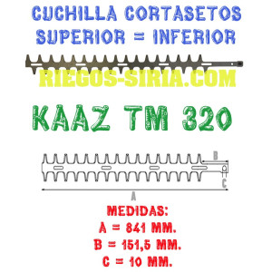 Cuchilla cortasetos Kaaz TM320 140010