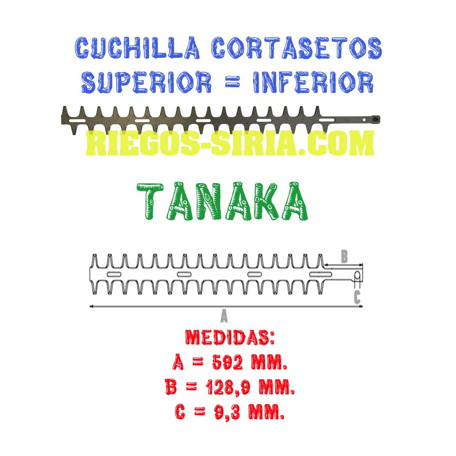 Cuchilla Cortasetos Única Tanaka TANAKA TS330 TS355 592 mm. 140025