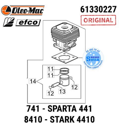 Cilindro Completo Original 741 SPARTA441 8410 STARK4410 090184