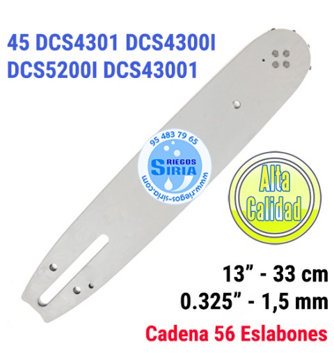 Espada 0.325" 1,5mm 33cm adap 45 DCS4301 DCS4300I DCS5200I DCS43001 120058