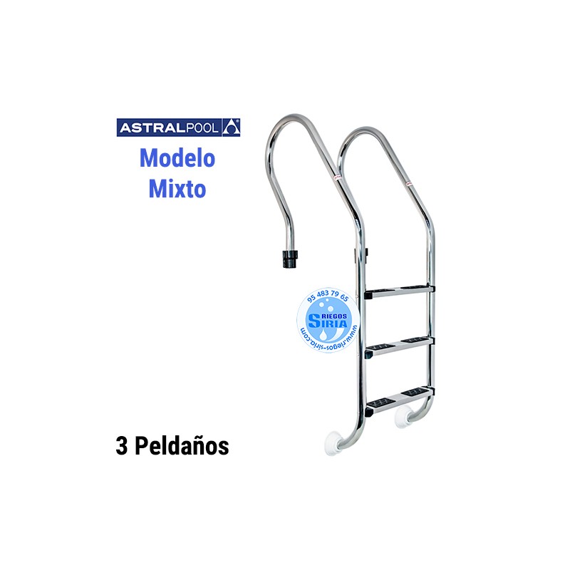Escalera Piscina Acero Inoxidable modelo Mixto 3 Peldaños 05497