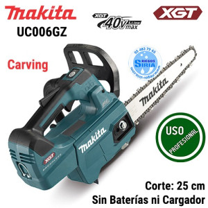 MOTOSIERRA Batería CARVING Makita UC006GZ 40V BL 25cm