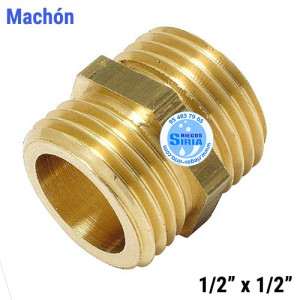 Machón Doble Rosca Latón 1/2" MDRL12