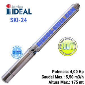 Bomba Sumergible Cuerpo Ideal SKI24 Con Motor Baño Aceite 4,00CV SKI24