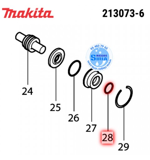 Junta 9 Original Makita 213073-6 213073-6