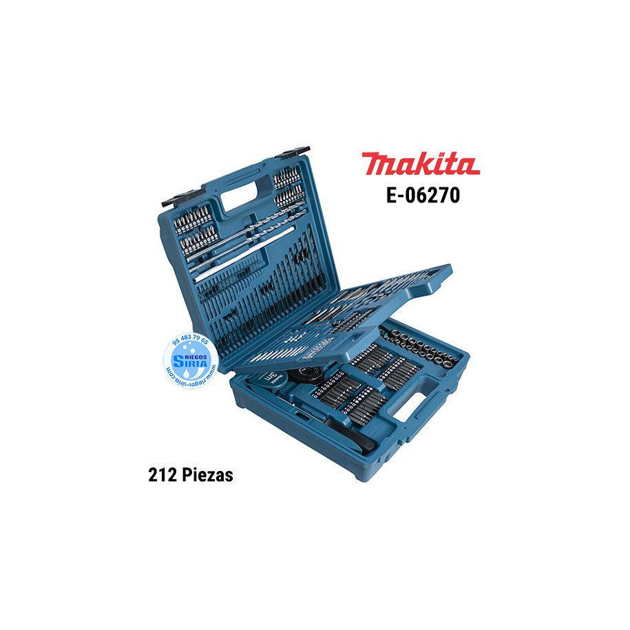 E-06270 Set Brocas y Puntas Makita 212 Piezas E-06270